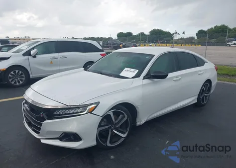 2021 Honda Accord Sport из США, поврежденный, VIN 1HGCV1F3XMA056311